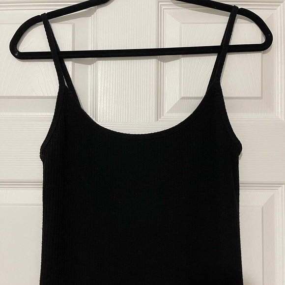 Aritzia | Wilfred Free Ribbed Tank Midi Dress Black Size Large - Picture 2 of 7